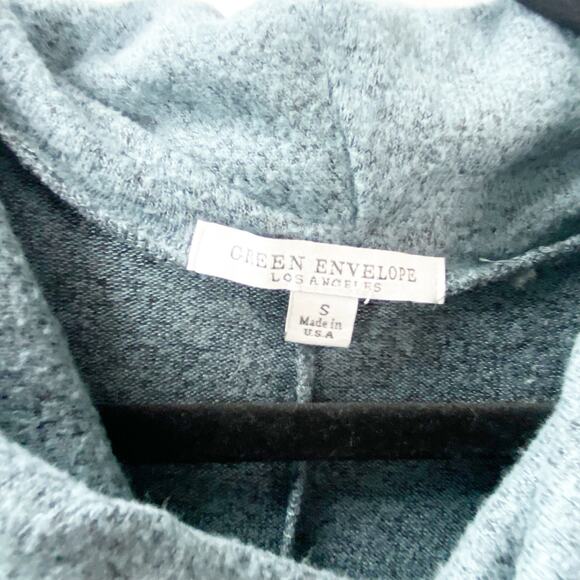 Green Envelope Small Womens Soft Green Cowl Neck Tie Waist Pullover Sweater Top - Picture 4 of 8